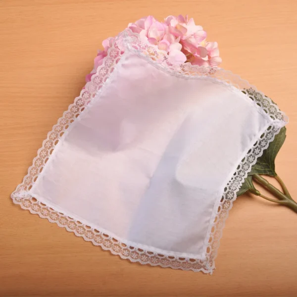 Personalized White Lace Handkerchief for Women, Wedding Gifts, Wedding Decoration, Napkins, 25x25cm, 1Pc - Image 5