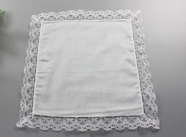 Personalized White Lace Handkerchief for Women, Wedding Gifts, Wedding Decoration, Napkins, 25x25cm, 1Pc - Image 10