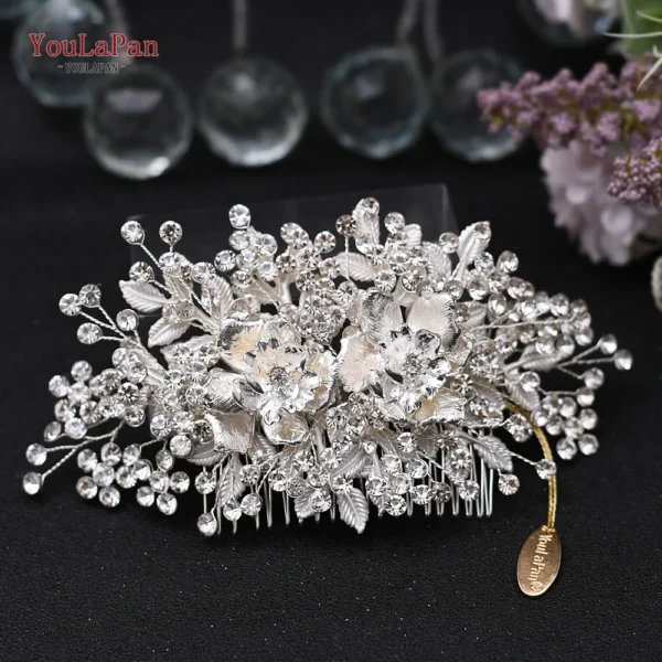 TOPQUEEN Wedding Tiara Bridal Combs Rhinestone Wedding Headwear Wedding Hair Accessories Bridal Headdress Wedding Hair Comb HP77 - Image 16