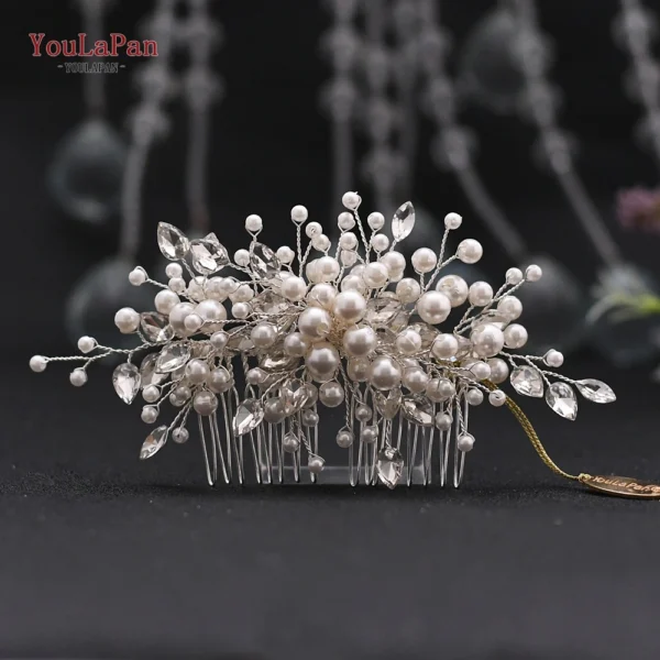 TOPQUEEN Wedding Tiara Bridal Combs Rhinestone Wedding Headwear Wedding Hair Accessories Bridal Headdress Wedding Hair Comb HP77 - Image 8