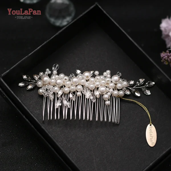 TOPQUEEN Wedding Tiara Bridal Combs Rhinestone Wedding Headwear Wedding Hair Accessories Bridal Headdress Wedding Hair Comb HP77 - Image 19