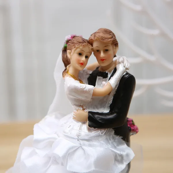 Cake Toppers Dolls Bride And Groom Figurines Funny Casamento Wedding Cake Toppers Stand Topper Decoration Supplies - Image 5