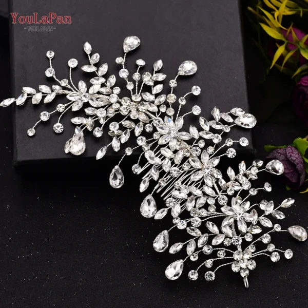 YouLaPan HP254 Wedding Hair Accessories Bridal Delicate Wire Headband Women Headpiece Bridal Handmade Crystal Hair Accessories - Image 21