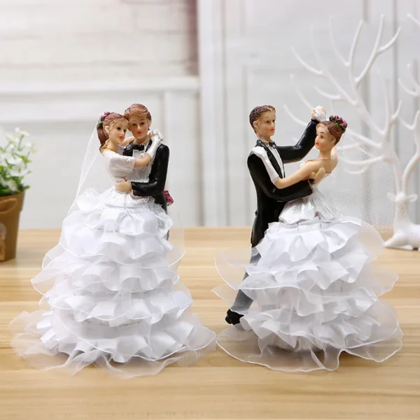 Cake Toppers Dolls Bride And Groom Figurines Funny Casamento Wedding Cake Toppers Stand Topper Decoration Supplies - Image 3