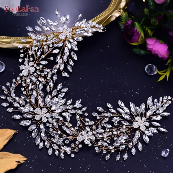 TOPQUEEN HP415 Bridal Headband Wedding Headpiece Bridal Tiara and Crown Princess Hair Accessories New Designs Woman Headbands - Image 26