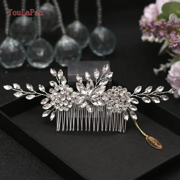 TOPQUEEN Wedding Tiara Bridal Combs Rhinestone Wedding Headwear Wedding Hair Accessories Bridal Headdress Wedding Hair Comb HP77 - Image 21