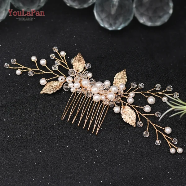 TOPQUEEN Wedding Tiara Bridal Combs Rhinestone Wedding Headwear Wedding Hair Accessories Bridal Headdress Wedding Hair Comb HP77 - Image 18