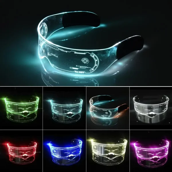 LED Glasses EL Wire Neon Party Luminous LED Glasses Light Up Glasses Rave Costume Party Decor DJ SunGlasses Halloween Decoration