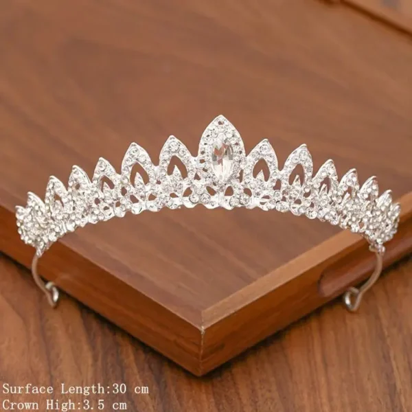 Bridal Tiara Hair Crown Wedding Hair Accessories For Women Silver Color Crown For Bridal Crowns And Tiara Women Accessories Gift - Image 25