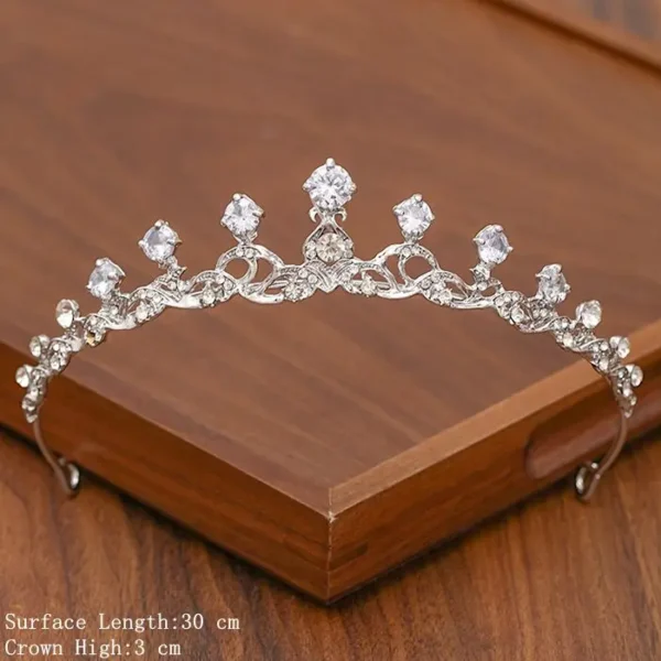 Bridal Tiara Hair Crown Wedding Hair Accessories For Women Silver Color Crown For Bridal Crowns And Tiara Women Accessories Gift - Image 35