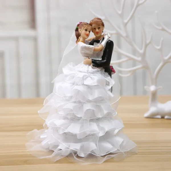 Cake Toppers Dolls Bride And Groom Figurines Funny Casamento Wedding Cake Toppers Stand Topper Decoration Supplies - Image 7