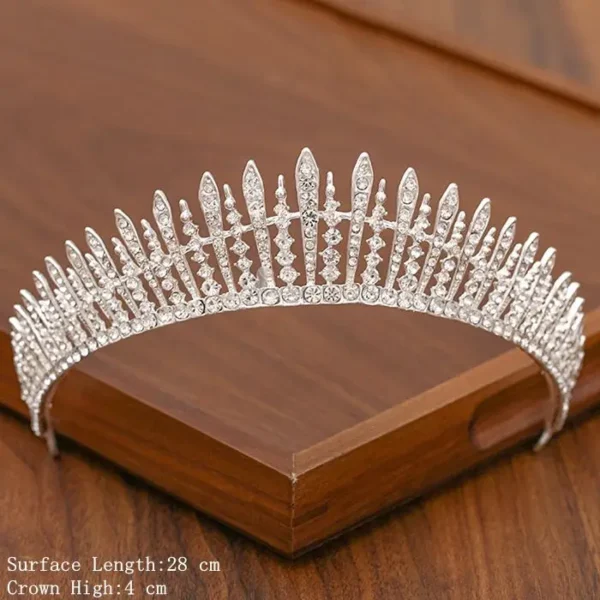 Bridal Tiara Hair Crown Wedding Hair Accessories For Women Silver Color Crown For Bridal Crowns And Tiara Women Accessories Gift - Image 15