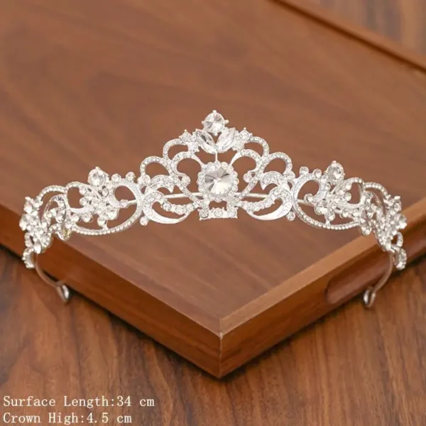 Bridal Tiara Hair Crown Wedding Hair Accessories For Women Silver Color Crown For Bridal Crowns And Tiara Women Accessories Gift - Image 18