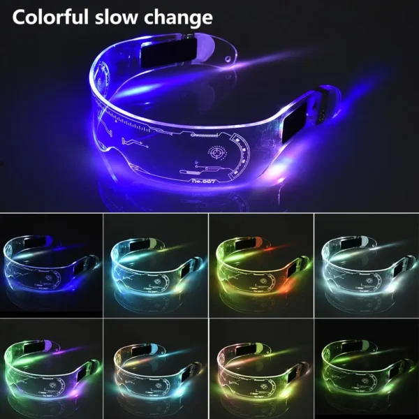 LED Glasses EL Wire Neon Party Luminous LED Glasses Light Up Glasses Rave Costume Party Decor DJ SunGlasses Halloween Decoration - Image 7