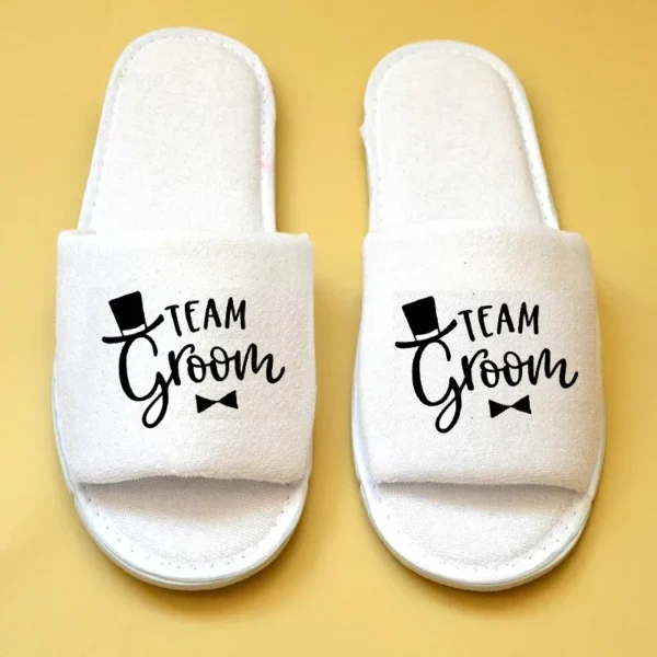 Groom Bride to be Slippers Bridesmaid gift Wedding engagement bachelorette hen party bridal shower Honeymoon travel decoration - Image 5