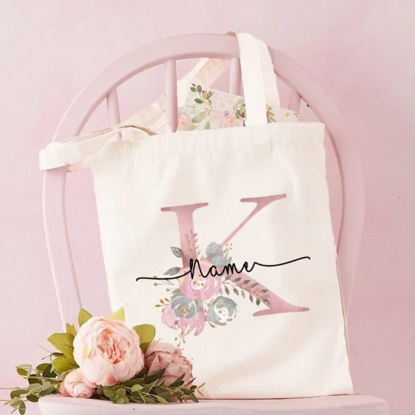 Personalized Bridesmaid Tote Bags Maid of Honor Custom Name  Handbag Bridal Bachelorette Party Gifts Bride Wedding Shoulder Bag - Image 22