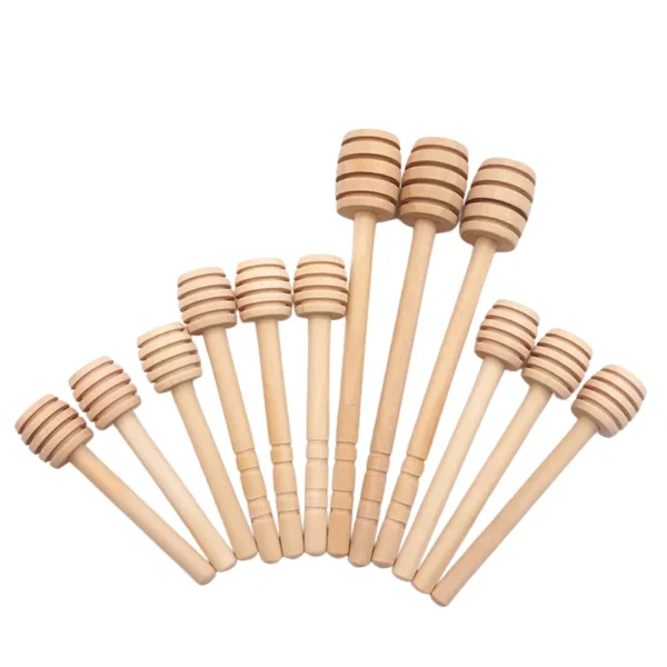 50PCS Honey Stir Stick Personalized Logo Customize Mini Wooden Honey Spoon Birthday Party Wedding Guest Gifts Kitchen Bar Tools