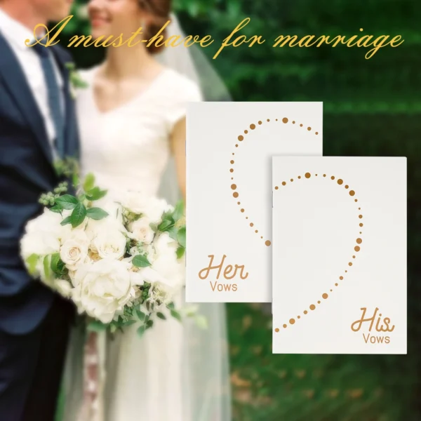 Wedding & Engagement Vows Card Bride & Groom Wedding Gift Anniversary Memory Vow Books Favors Love Set Ceremony Party Decoration - Image 6