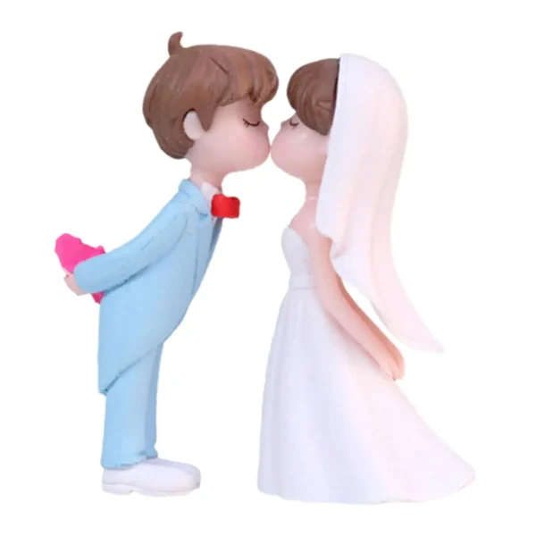 1Pair Kissing Couple Statue Cake Decoration Ornament Wedding Cake Topper Decoration Supplies Bride And Groom Figurines - Image 7