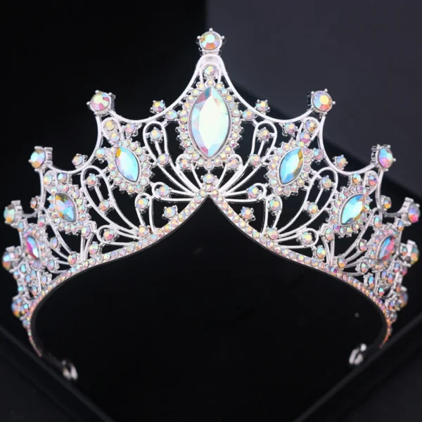 Bridal Tiara Hair Crown Wedding Hair Accessories For Women Silver Color Crown For Bridal Crowns And Tiara Women Accessories Gift - Image 13