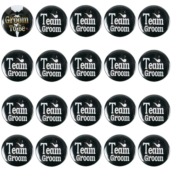 Groom to be Badge Pins Bachelor Party Button Pins Team Groom Pins Gifts for Wedding Party Decorations Bride Groomsman Favors - Image 7