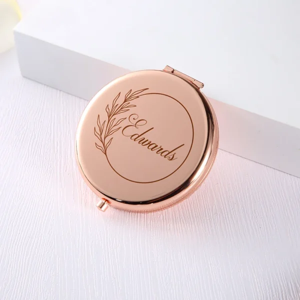 Personalized Engraved Compact Mirror Favor,Custom Pocket Mirror with Name, Gift for Her,Bridesmaid Gifts,Wedding Party Gifts - Image 6