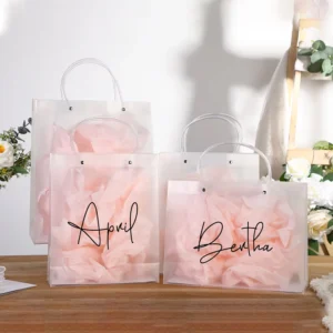 Personalized Bridesmaids Luxury Gifts Bags for Birthday Bachelorette Parties Name Pvc Wedding Favors Bridal Showers Package Bags