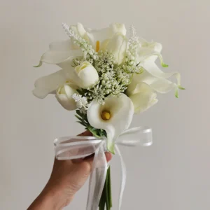 Wedding Bouquet Artificial Calla Lily Hand Bouquet Bridal Holding Flowers for Bridesmaid Wedding Flowers Bridal Accessories