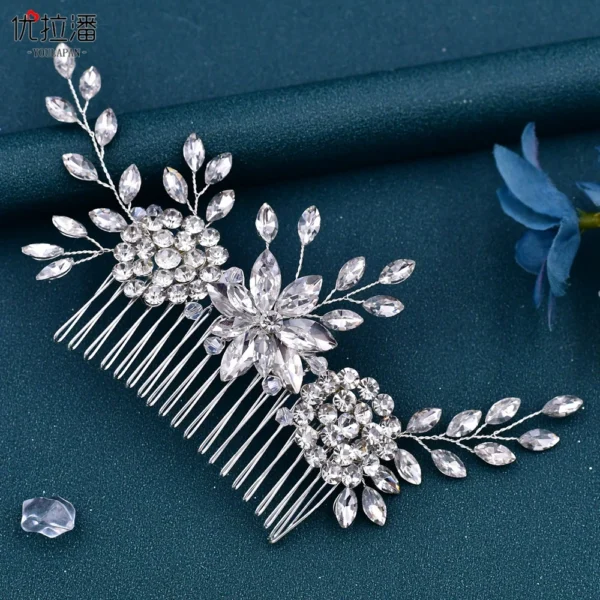 TOPQUEEN Wedding Tiara Bridal Combs Rhinestone Wedding Headwear Wedding Hair Accessories Bridal Headdress Wedding Hair Comb HP77 - Image 5