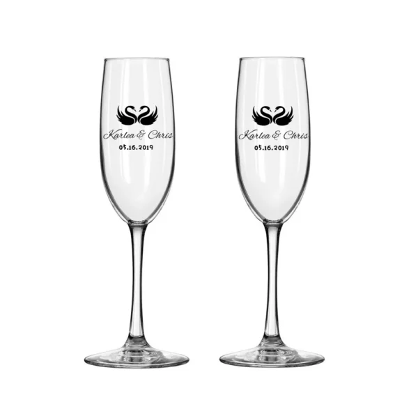 2Pcs Personalized Mrs and Mr Champagne Flute Party Wine Glass Engagement and Anniversary Gift New Years Celebration - Image 13