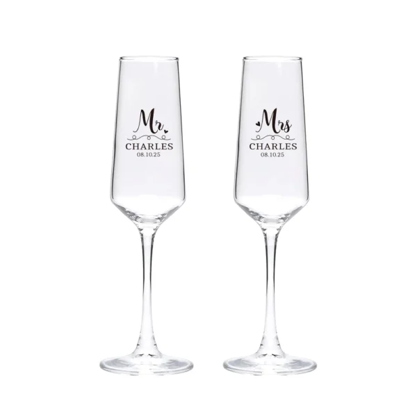 Custom Wedding Champagne Glasses, Bride and Groom Champagne Glass, Personalized Champagne Glasses, Flutes Glasses Champagne - Image 14