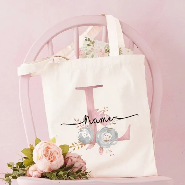 Personalized Bridesmaid Tote Bags Maid of Honor Custom Name  Handbag Bridal Bachelorette Party Gifts Bride Wedding Shoulder Bag - Image 21