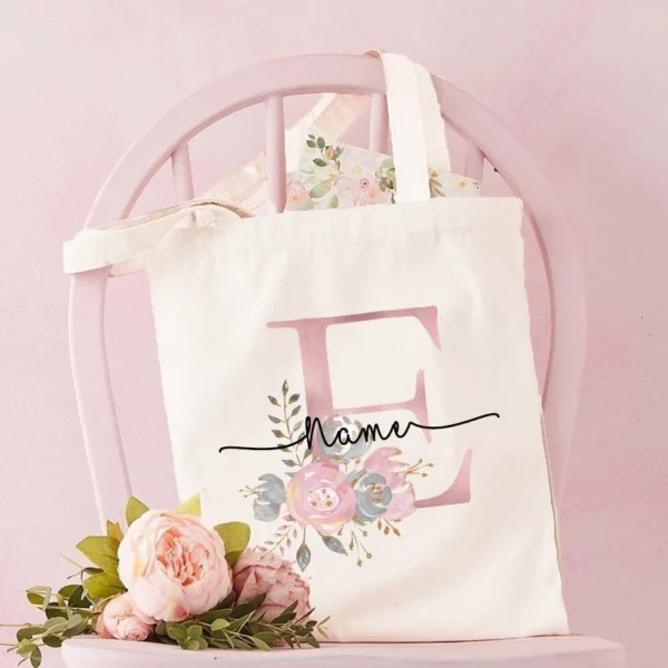 Personalized Bridesmaid Tote Bags Maid of Honor Custom Name  Handbag Bridal Bachelorette Party Gifts Bride Wedding Shoulder Bag - Image 28