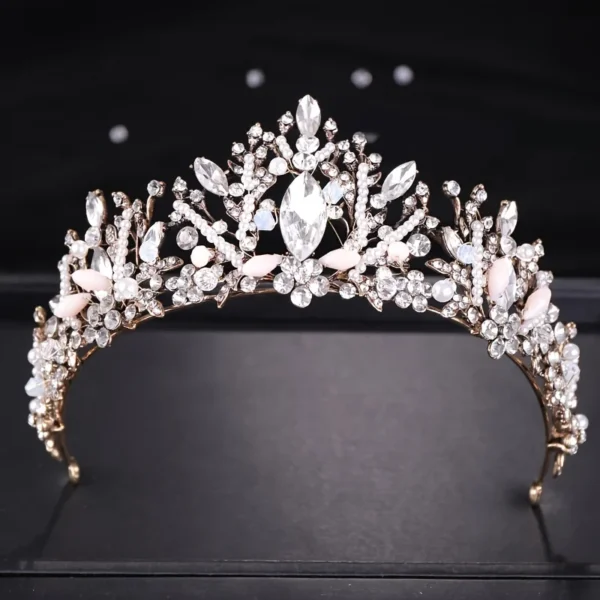 Crystal Crown Tiara Bridal Hair Ornaments Women Hair Accessories Wedding  Headpieces Bridal Crown Rhinestone Headband - Image 5