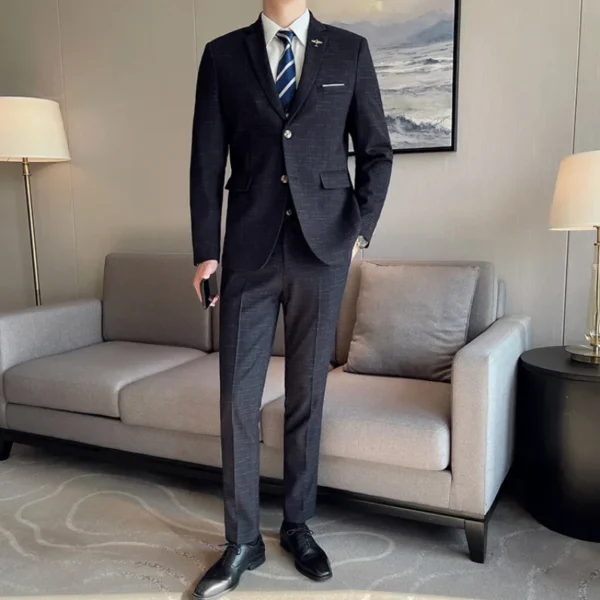 High Quality Men's Wedding Suit (suit + Vest + Trousers) Fashion Business Professional Suit Best Man Groom Wedding 3/2 Piece Set - Image 5