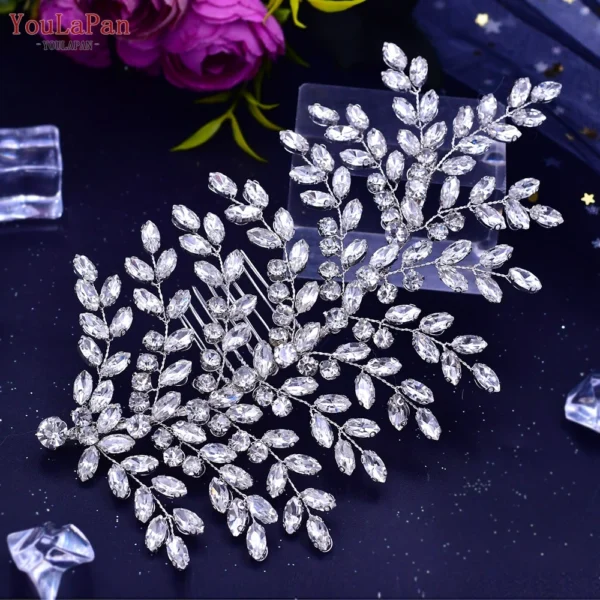 YouLaPan HP254 Wedding Hair Accessories Bridal Delicate Wire Headband Women Headpiece Bridal Handmade Crystal Hair Accessories - Image 9