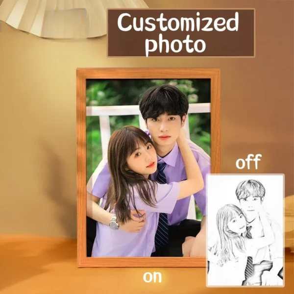 Personalized Photo Custom Light Painting Wall Lamp Customized Valentine's Day Wedding Anniversary Birthday 3D Night Light Gifts - Image 2