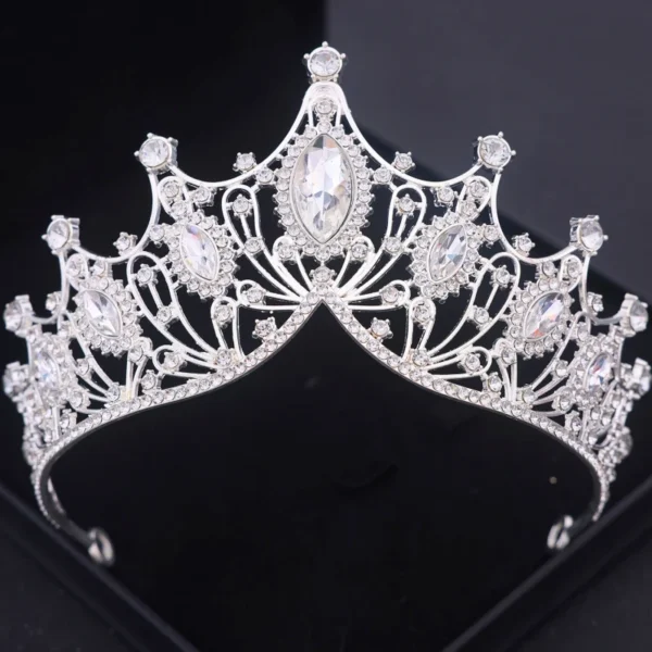 Bridal Tiara Hair Crown Wedding Hair Accessories For Women Silver Color Crown For Bridal Crowns And Tiara Women Accessories Gift - Image 10