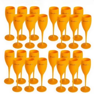 Acrylic Pink Orange Champagne Flutes Wholesale Party Wine Glasses Acrylic