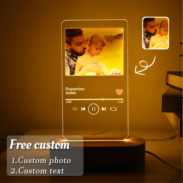 Personalized 3D Photo Lamp Custom Photo And Text Customized Valentine's Day Wedding Anniversary Birthday 3D Night Light Gifts - Image 23