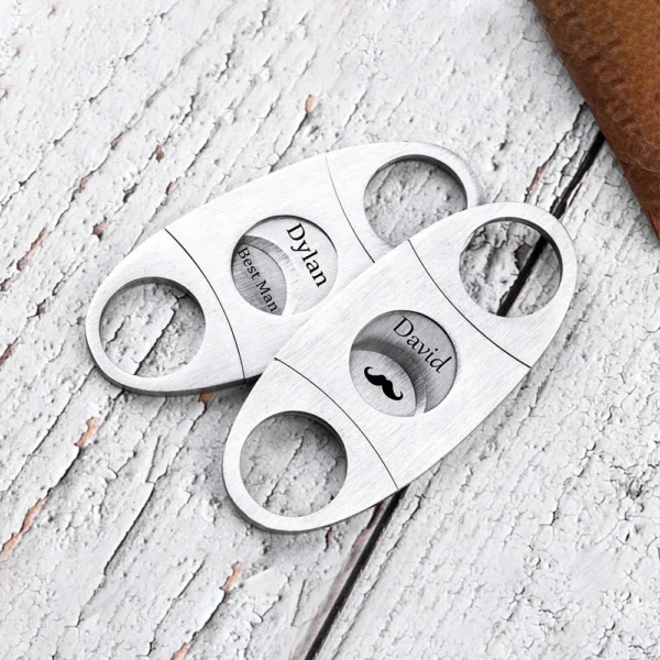 Personalized Cigar Cutter Groomsmen Gifts Engraved Groomsman Dad Fathers Day Gift Cigars Cutters Smoker Bachelor Wedding Party - Image 4