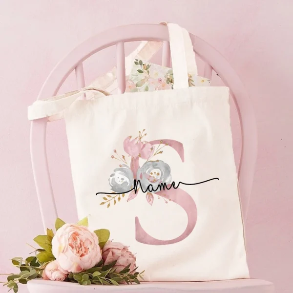 Personalized Bridesmaid Tote Bags Maid of Honor Custom Name  Handbag Bridal Bachelorette Party Gifts Bride Wedding Shoulder Bag - Image 14