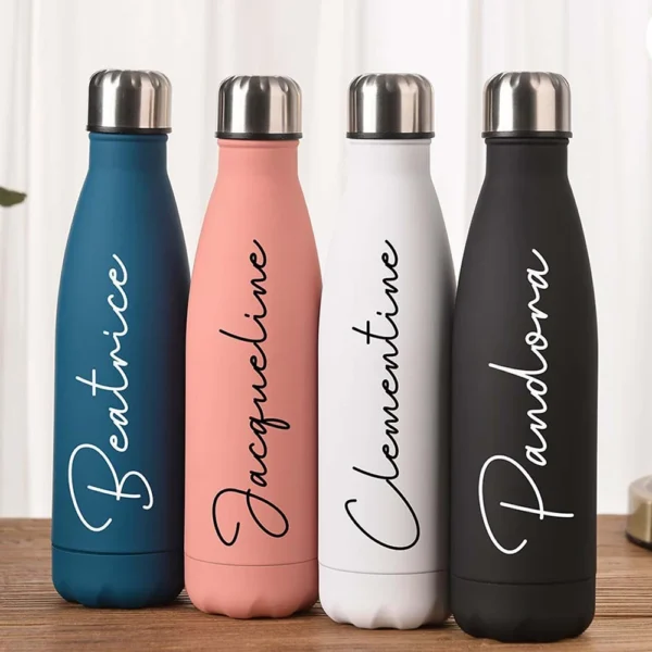 Personalized Water Bottle Custom Insulated Bottle Sports Water Bottle Hot Cold Thermos Wedding Gifts Bridesmaid Tumblers - Image 4