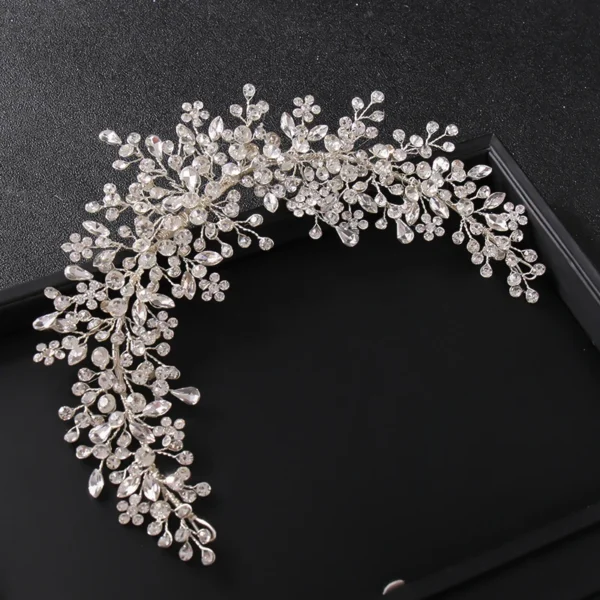 Crystal Rhinestone Bridal Wedding Headbands Tiaras Hairbands For Women Bride Bridal Wedding Hair Accessories Jewelry Band Gift - Image 3