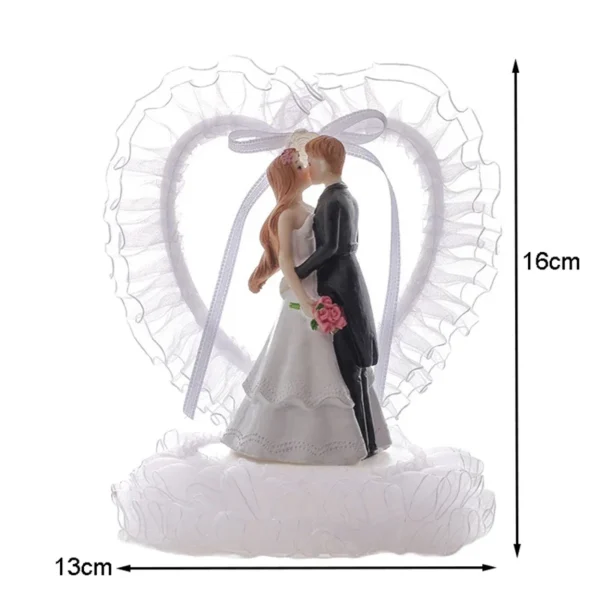 Bride And Groom Figurines Cake Toppers Resin Doll Wedding Cake Topper Figurine Valentine's Day Engagement Decor Anniversary Gift - Image 5