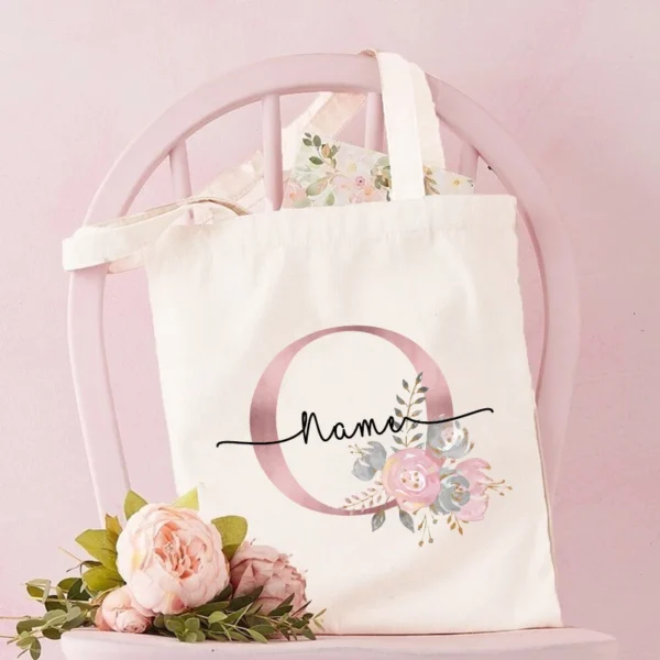 Personalized Bridesmaid Tote Bags Maid of Honor Custom Name  Handbag Bridal Bachelorette Party Gifts Bride Wedding Shoulder Bag - Image 18