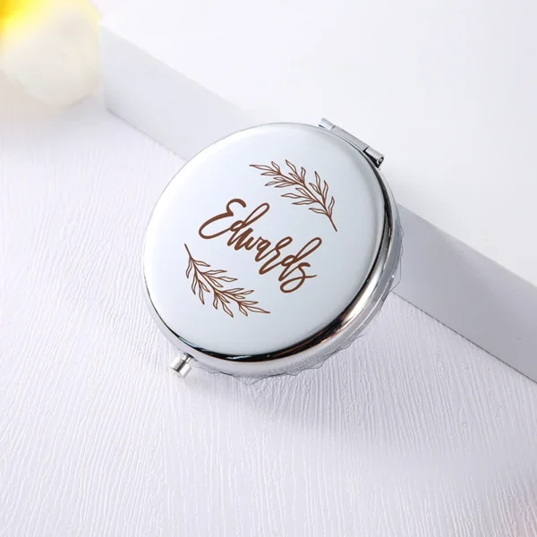 Personalized Engraved Compact Mirror Favor,Custom Pocket Mirror with Name, Gift for Her,Bridesmaid Gifts,Wedding Party Gifts - Image 8