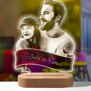 Personalized 3D Photo Lamp Custom Photo And Text Customized Valentine's Day Wedding Anniversary Birthday 3D Night Light Gifts