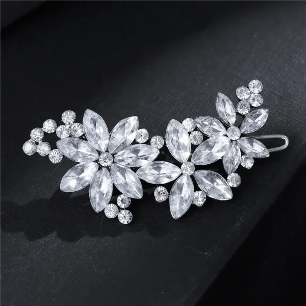 Fashion Bridal Barrettes Wedding Bridal Hair Clips Jewelry Accessories Crystal Rhinestone Hairpin Hair Clip For Women Bride Gift