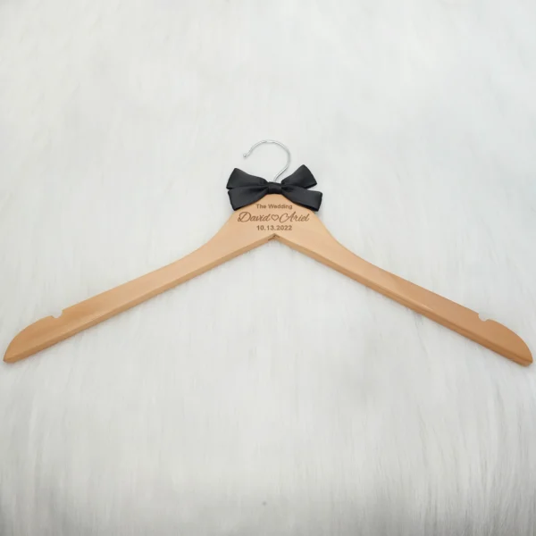 Custom Wedding Dress Hanger Personalized Wedding Hanger Personalised Bridal Hanger Engraved Names and Date Bridal Shower Gifts - Image 5